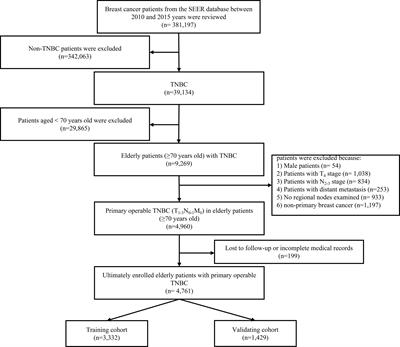 Prognostic Factors and Models for Elderly (≥70 Years Old) Primary Operable Triple-Negative Breast Cancer: Analysis From the National Cancer Database